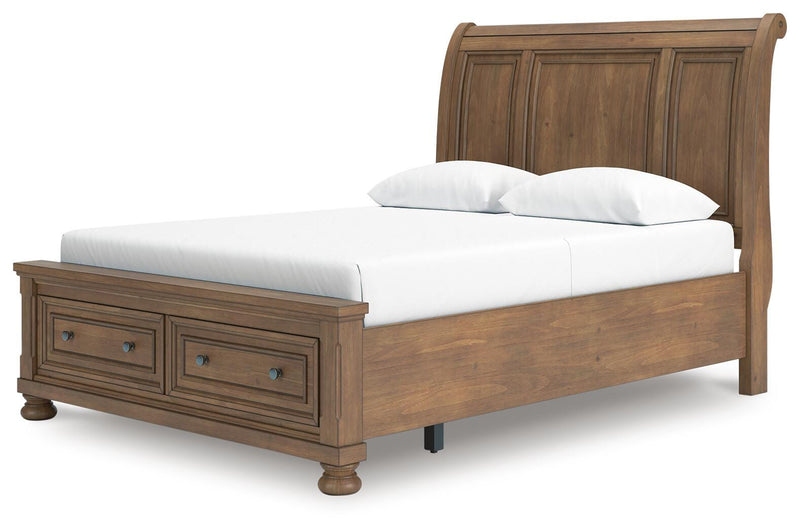 Feddinger Queen Sleigh Storage Bed, Dresser and Mirror - PCB779B5