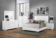 Felicity 2-drawer Nightstand White High Gloss - 203502