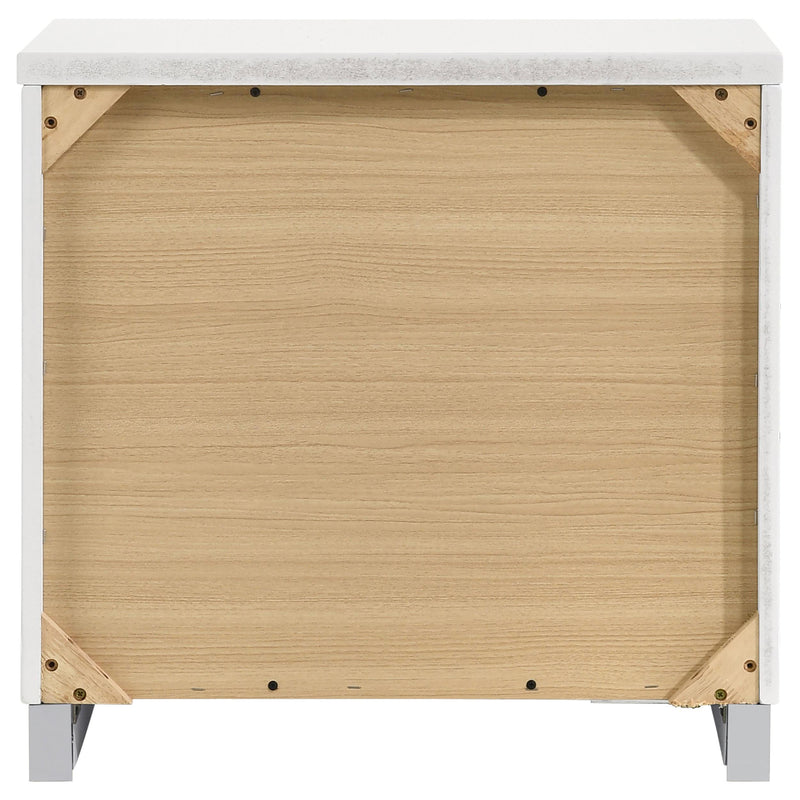 Felicity 2-drawer Nightstand White High Gloss - 203502