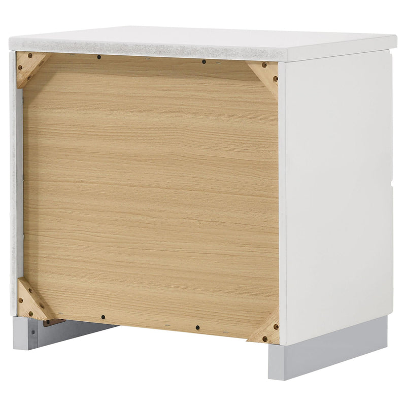 Felicity 2-drawer Nightstand White High Gloss - 203502