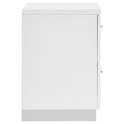 Felicity 2-drawer Nightstand White High Gloss - 203502