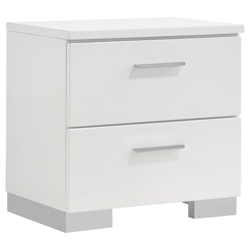 Felicity 4-piece Full Bedroom Set White High Gloss - 203500F-S4L