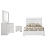 Felicity 4-piece Full Bedroom Set White High Gloss - 203511F-S4
