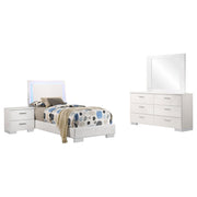 Felicity 4-piece Twin Bedroom Set White High Gloss - 203500T-S4