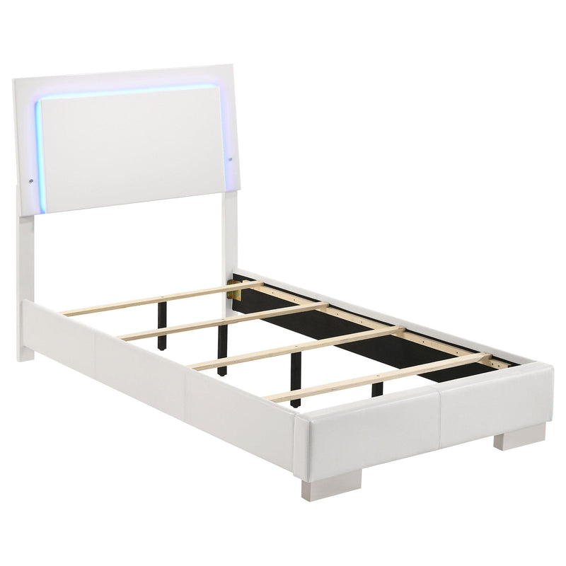 Felicity 4-piece Twin Bedroom Set White High Gloss - 203500T-S4