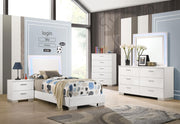 Felicity 4-piece Twin Bedroom Set White High Gloss - 203500T-S4L