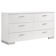 Felicity 4-piece Twin Bedroom Set White High Gloss - 203500T-S4L