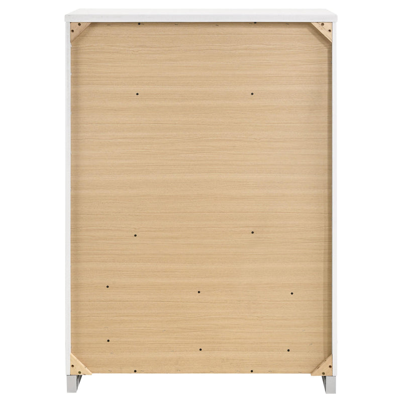 Felicity 5-drawer Bedroom Chest White High Gloss - 203505