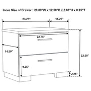 Felicity 5-piece Queen Bedroom Set White High Gloss - 203511Q-S5