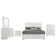 Felicity 5-piece Queen Platform Bedroom Set White - 203510Q-S5