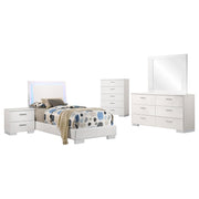 Felicity 5-piece Twin Bedroom Set White High Gloss - 203500T-S5