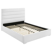 Felicity 53-inch Upholstered Eastern King Platform Bed White - 203511KE