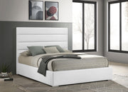 Felicity 53-inch Upholstered Eastern King Platform Bed White - 203511KE
