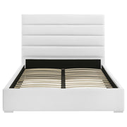 Felicity 53-inch Upholstered Eastern King Platform Bed White - 203511KE