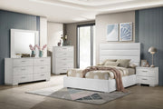 Felicity 53-inch Upholstered Full Platform Bed White - 203511F