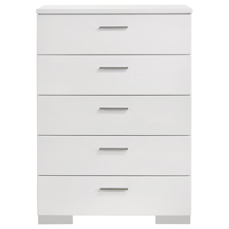 Felicity 6-piece Queen Bedroom Set White High Gloss - 203500Q-S6