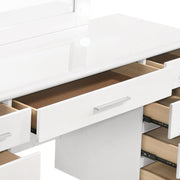 Felicity 9-drawer Vanity Table Lighted Mirror Glossy White - 203507