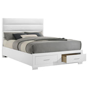 Felicity Queen Storage Bed White High Gloss - 203510Q