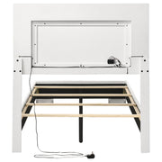 Felicity Wood Twin LED Panel Bed White High Gloss - 203500T