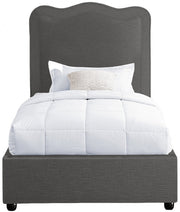 Felix Linen Textured Fabric Twin Bed Grey - Gate FurnitureTwin Bed