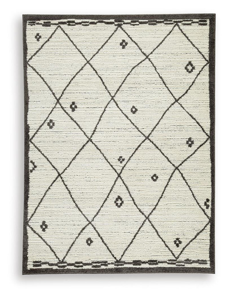 Fenriston Cream/Black Medium Rug - R408302