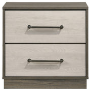Fenwick 2-drawer Nightstand Bedside Table Grey Oak - 224982