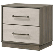 Fenwick 2-drawer Nightstand Bedside Table Grey Oak - 224982
