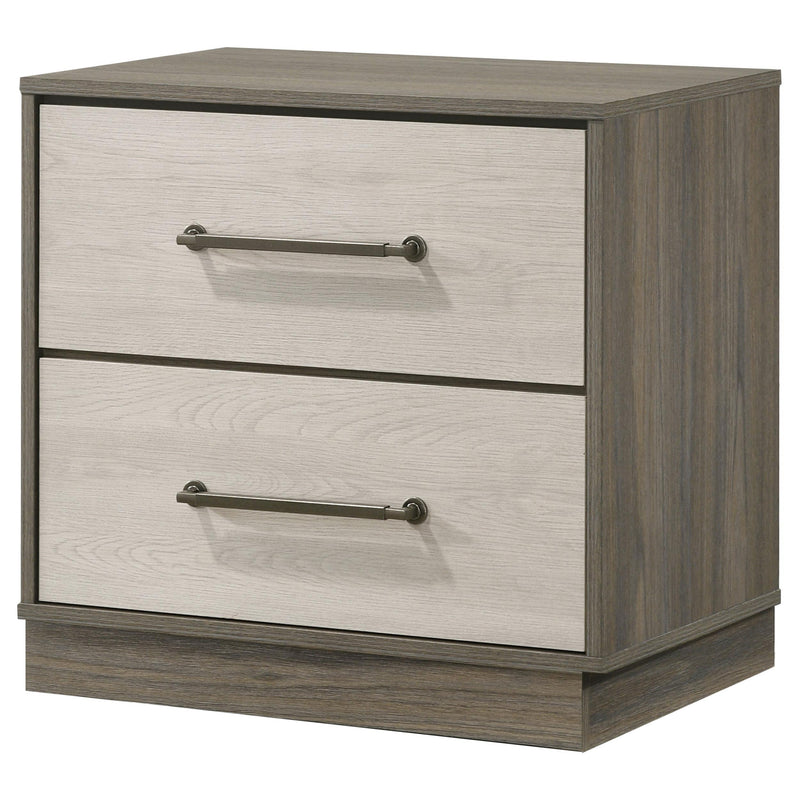 Fenwick 2-drawer Nightstand Bedside Table Grey Oak - 224982