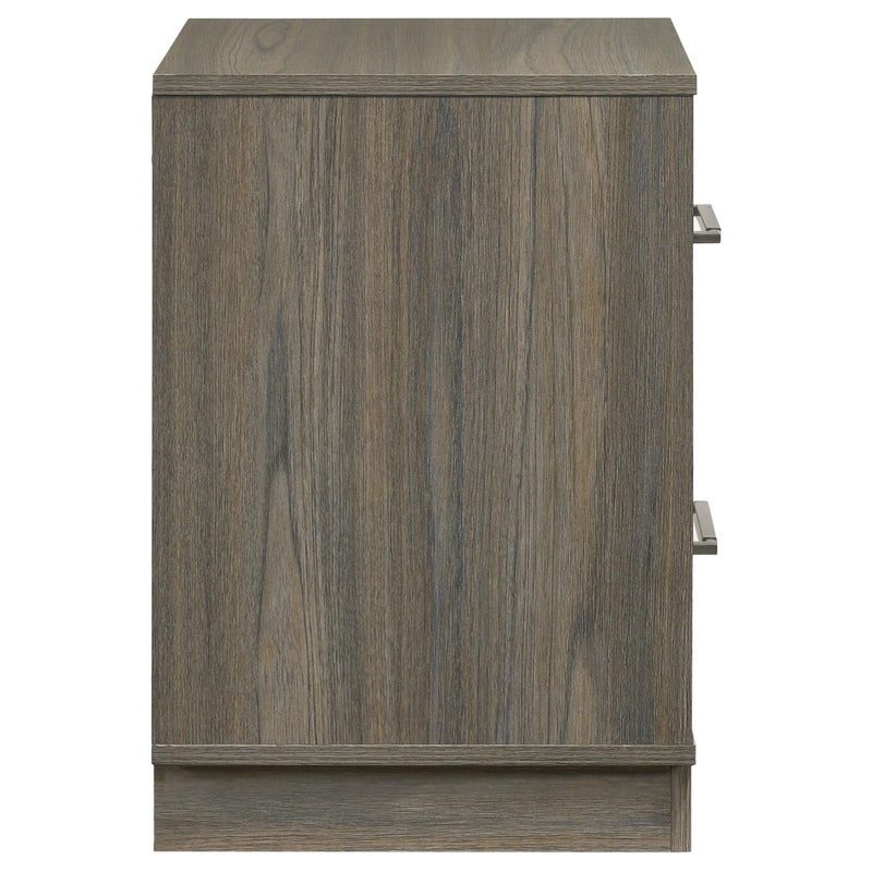 Fenwick 2-drawer Nightstand Bedside Table Grey Oak - 224982