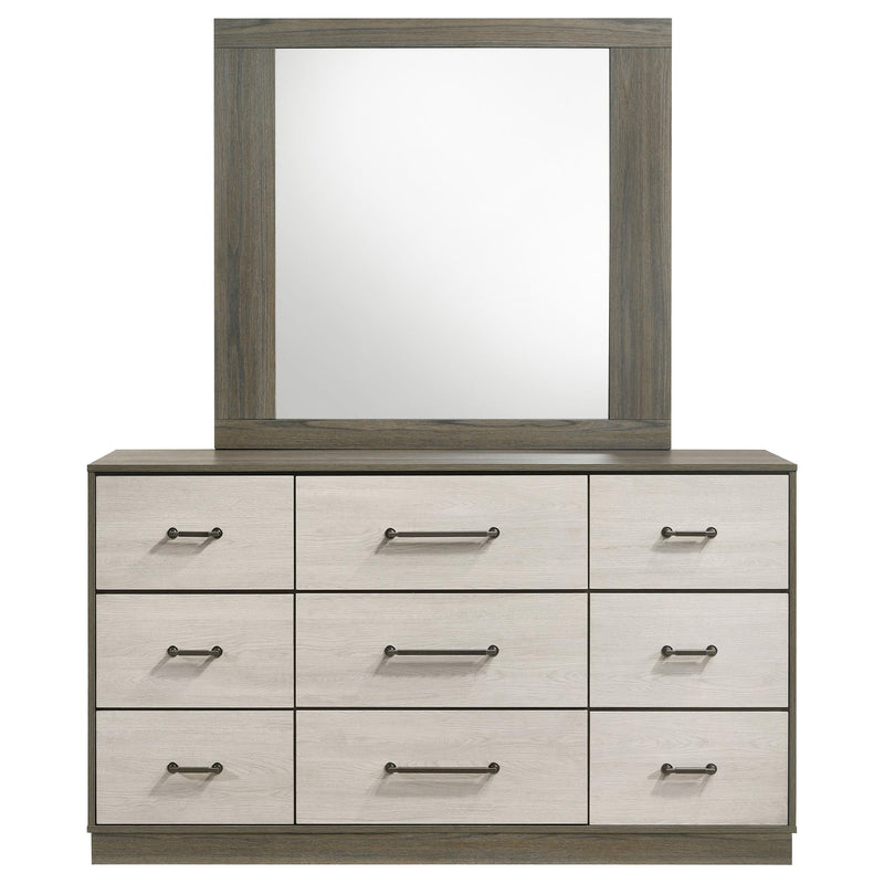 Fenwick 9-drawer Dresser with Mirror Grey Oak - 224983M