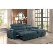 Ferriday Blue Storage Sleeper Sectional - Gate FurnitureSleeper Sectional