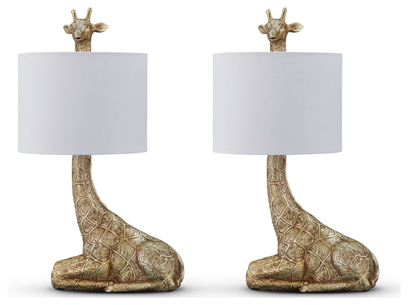 Ferrison 2-Piece Table Lamp Set in Gold Finish - PKG019352