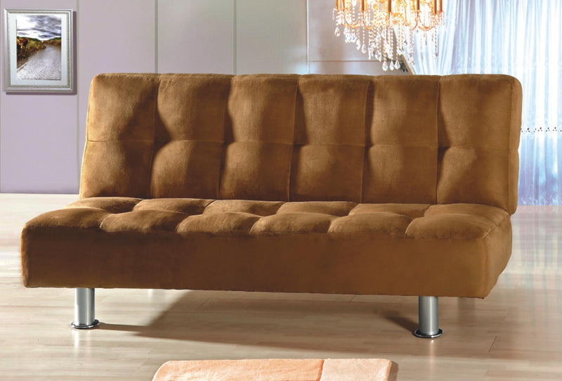 Fidel Dark Brown Click - Clack Futon Sofa - Gate FurnitureFuton