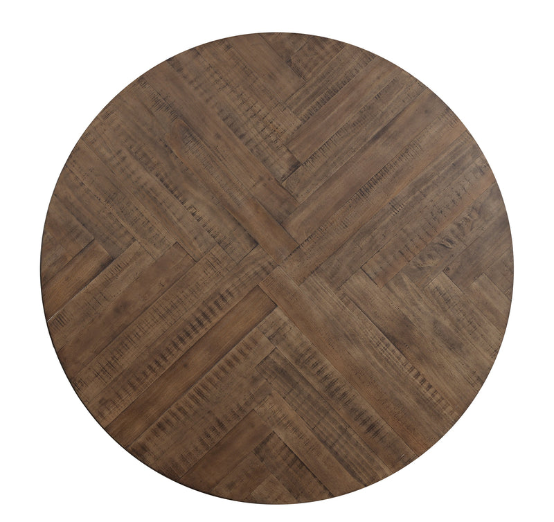 Fideo Brown/Gray Round Dining Set - Gate FurnitureDining Room Set