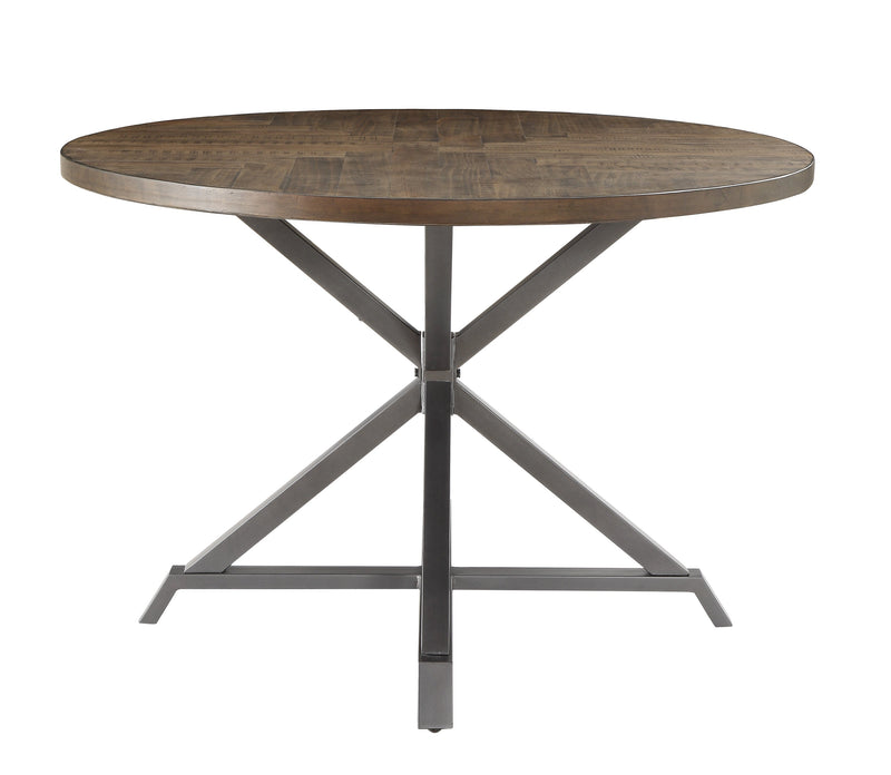 Fideo Brown/Gray Round Dining Set - Gate FurnitureDining Room Set
