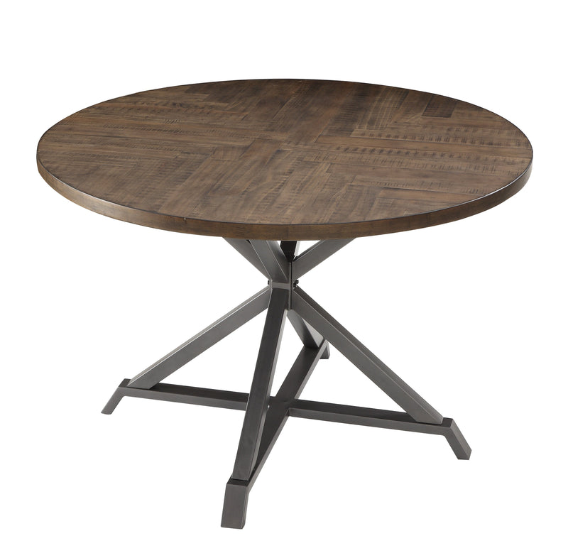Fideo Brown/Gray Round Dining Set - Gate FurnitureDining Room Set