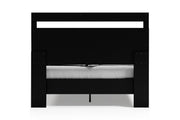 Finch Black/Brown Queen Panel Platform Bed - Gate FurnitureQueen Bed