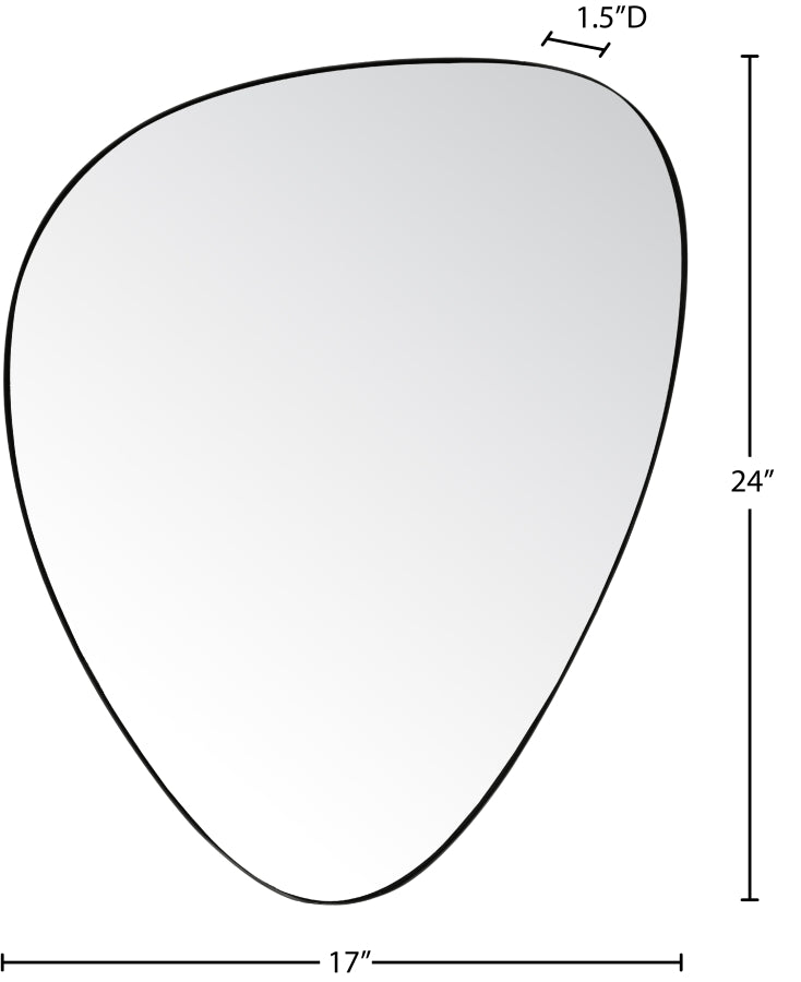 Finch Iron Frame Mirror in Black - 419Black-24M