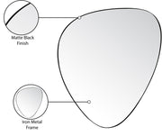 Finch Iron Frame Mirror in Black - 419Black-24M