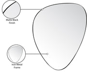 Finch Iron Frame Mirror in Black - 419Black-30M