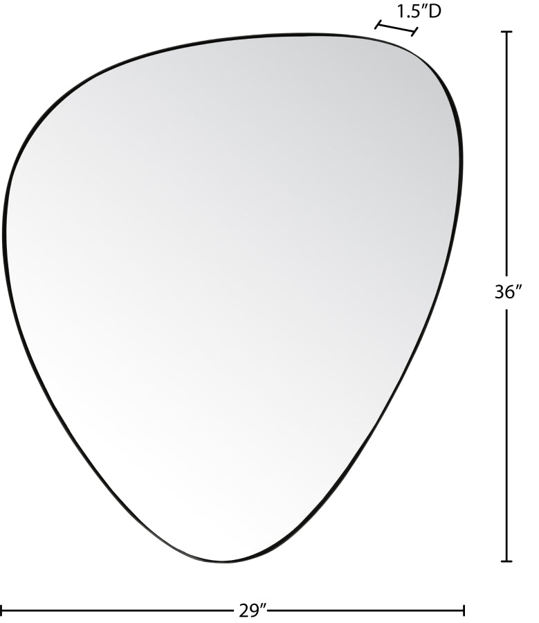 Finch Iron Frame Mirror in Black - 419Black-36M
