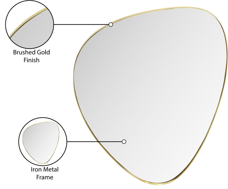 Finch Iron Frame Mirror in Gold - 419Gold-24M