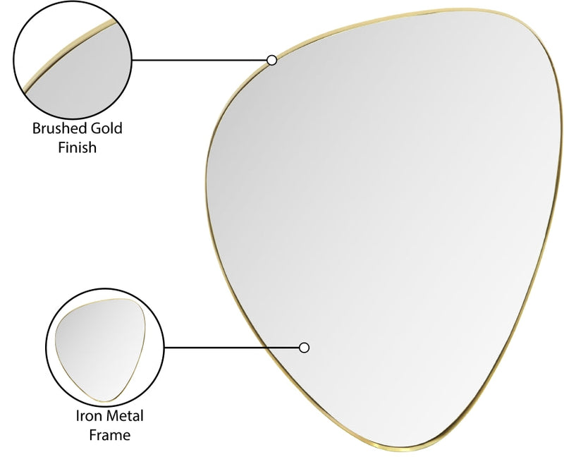 Finch Iron Frame Mirror in Gold - 419Gold-30M