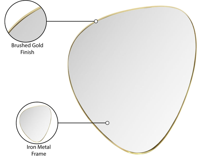 Finch Iron Frame Mirror in Gold - 419Gold-36M