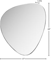 Finch Iron Frame Mirror in Silver - 419Silver-24M
