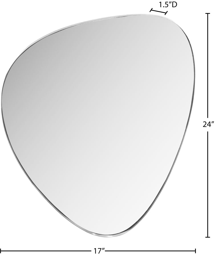 Finch Iron Frame Mirror in Silver - 419Silver-24M