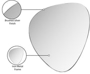 Finch Iron Frame Mirror in Silver - 419Silver-24M