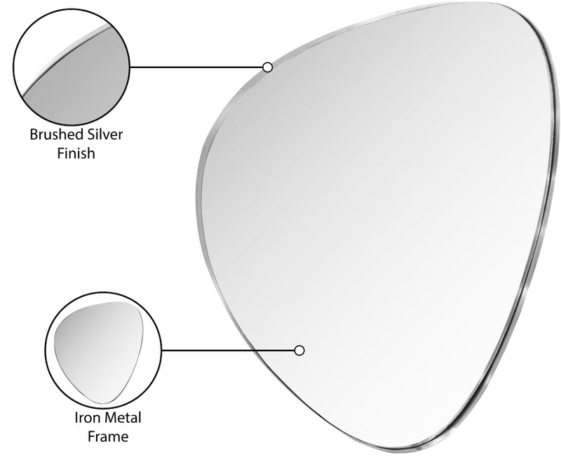 Finch Iron Frame Mirror in Silver - 419Silver-30M