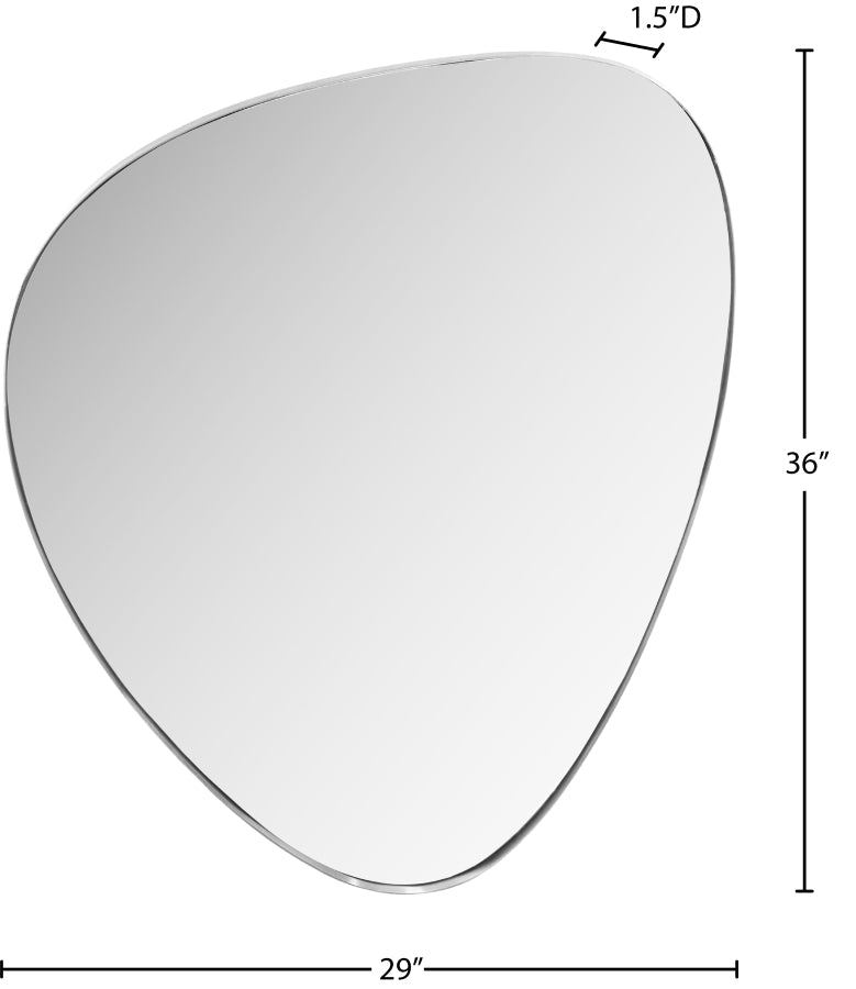 Finch Iron Frame Mirror in Silver - 419Silver-36M