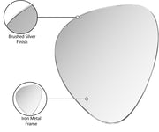 Finch Iron Frame Mirror in Silver - 419Silver-36M